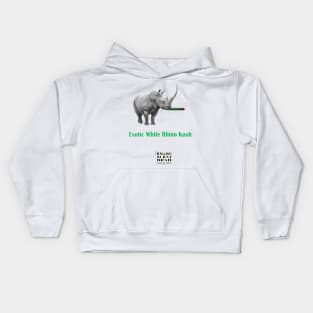 Exotic White Rhino Kush Kids Hoodie